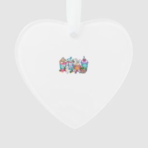 Easter Eggs Coffee Bunny Cups Latte Iced Cream Wom Ornament