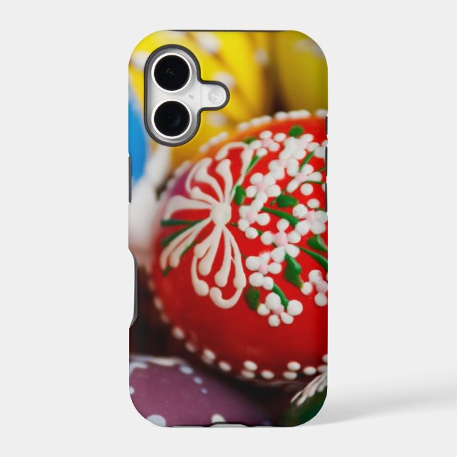 Easter Eggs Colorful Holiday Pattern Spring Art Iphone Case (Back)
