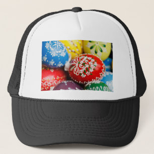 Easter Eggs Colorful Holiday Pattern Spring Art Trucker Hat