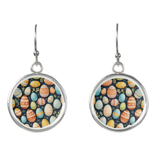 Easter Eggs Colorful Pattern Fashion Jewelry Earrings