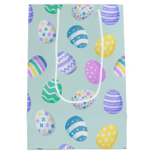 Easter Eggs Colorful Pattern Medium Gift Bag