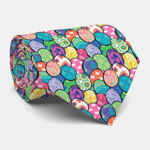 Easter Eggs Colorful Pattern Neck Tie