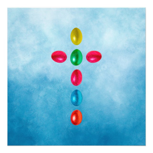 Easter eggs cross photo print (Front)