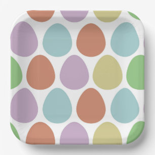 Easter Eggs Decor Pattern  Paper Plates