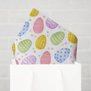 Easter Eggs Decoupage Paper, Colorful Spring Tissue Paper