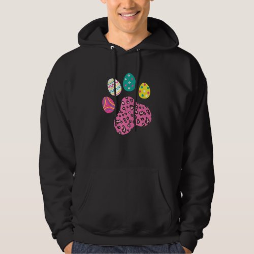 Easter Eggs Dog Cat Paw Leopard Print Pet Paw East Hoodie