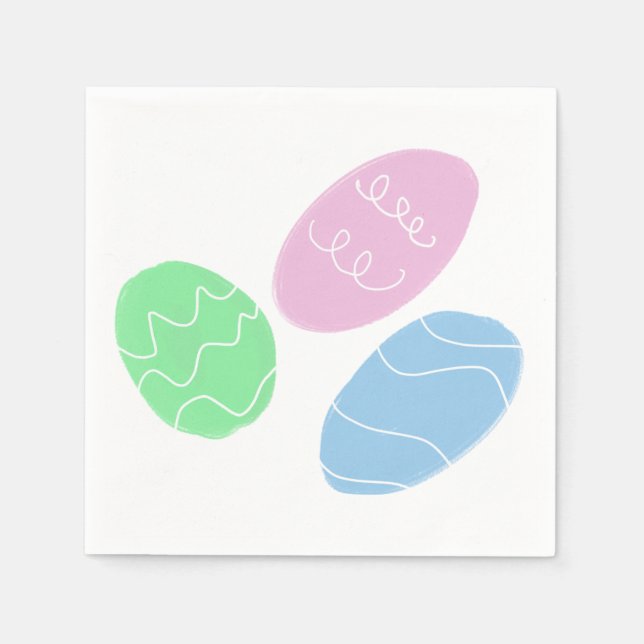 Easter Eggs Doodles  Napkins (Front)
