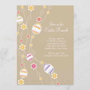 Easter Eggs Easter Brunch Dinner Party Invitation