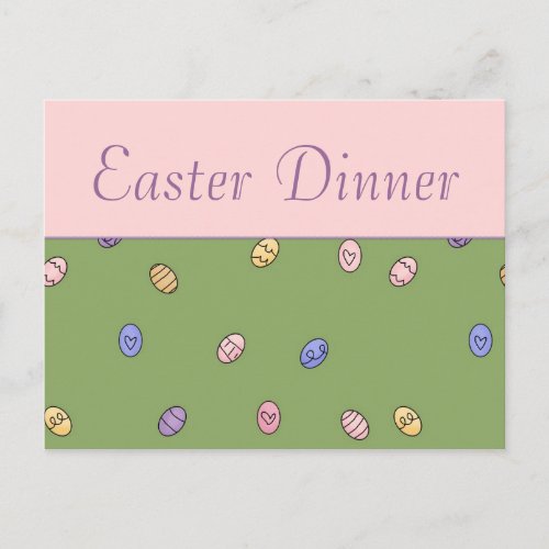 Easter Eggs _ Easter Dinner Invitation Postcards