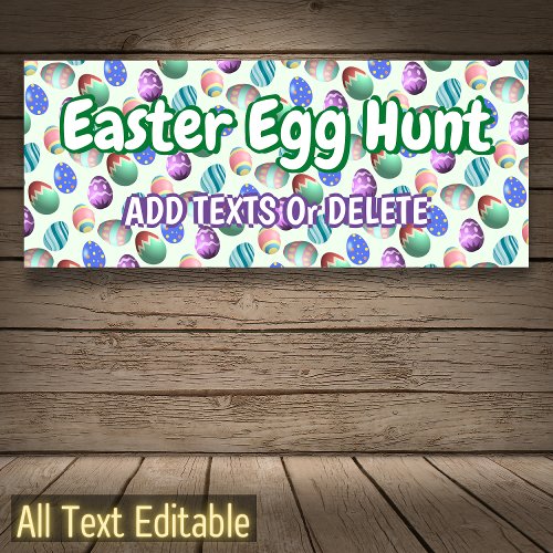 Easter Eggs Easter Egg Hunt Easter Party Welcome Banner