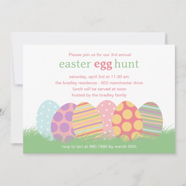 Easter Eggs Easter Party Invitation (Front)