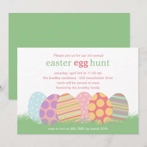 Easter Eggs Easter Party Invitation