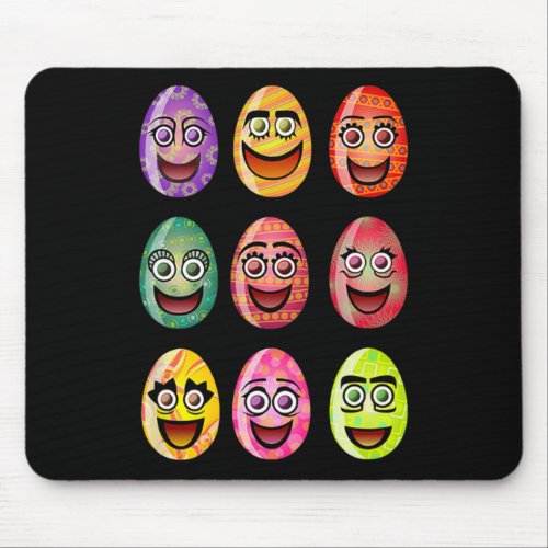 Easter Eggs Family Matching Easter Day Group Men W Mouse Pad