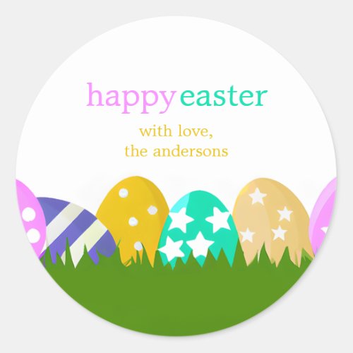 Easter Eggs Favor  Gift Tag Stickers