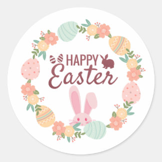 Easter Eggs Favor Stickers and ornament