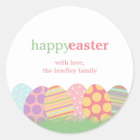 Easter Eggs Favor Stickers or Gift Tag Stickers