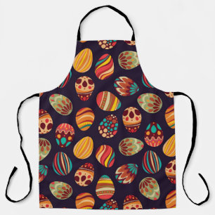 Easter eggs: festive seamless design. apron