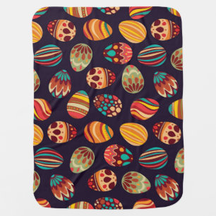 Easter eggs: festive seamless design. baby blanket