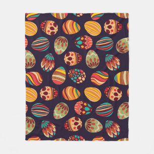 Easter eggs: festive seamless design. fleece blanket