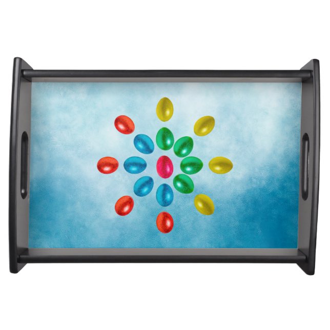 Easter eggs flower serving tray (Front)