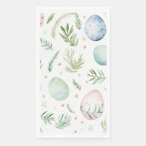 Easter Eggs  Greenery  Botanical  Easter Paper Guest Towels