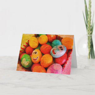 Easter Eggs Greeting Holiday Card
