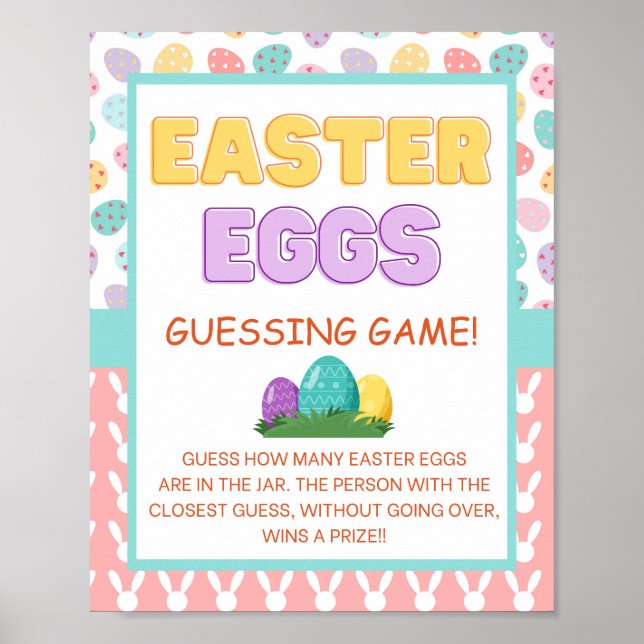 Easter Eggs Guessing Game Sign (Front)