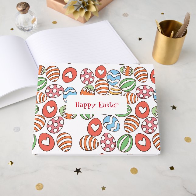 Easter Eggs Guest Book – Spring Holiday Sign-In  (Front Open)