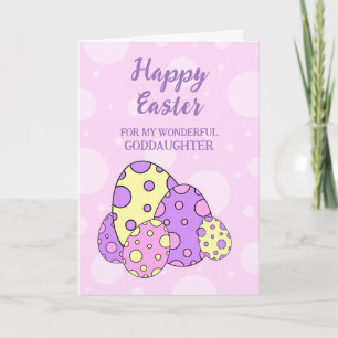 Easter Eggs Happy Easter Goddaughter Holiday Card
