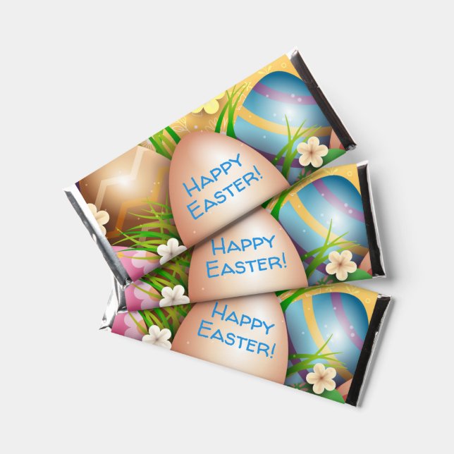 Easter Eggs Happy Easter  Hershey Bar Favors (Front)