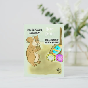 Easter Eggs Hiding Postcard