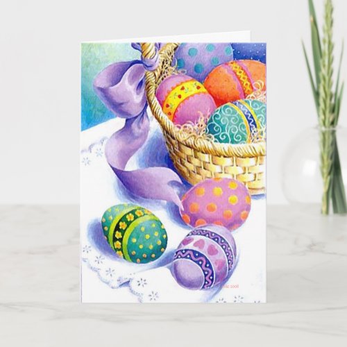 Easter eggs holiday card