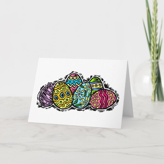Easter Eggs Holiday Card (Front)