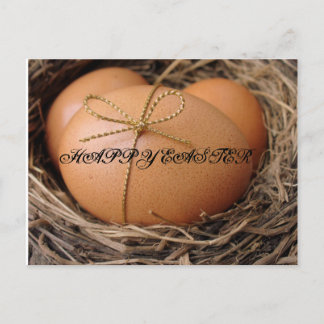 Easter eggs holiday postcard