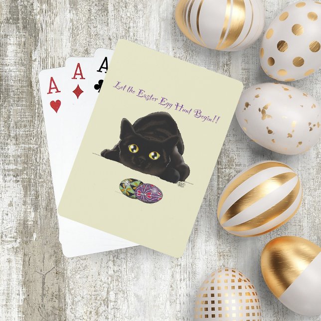 Easter Eggs Hunt Cat Funny Poker Cards (Creator Uploaded)
