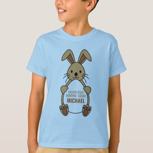 Easter Eggs Hunting Squad Bunny Personalized T_Shirt