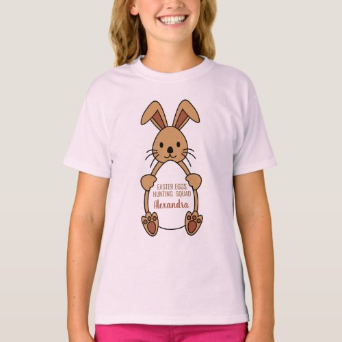 Easter Eggs Hunting Squad Bunny Personalized T_Shirt