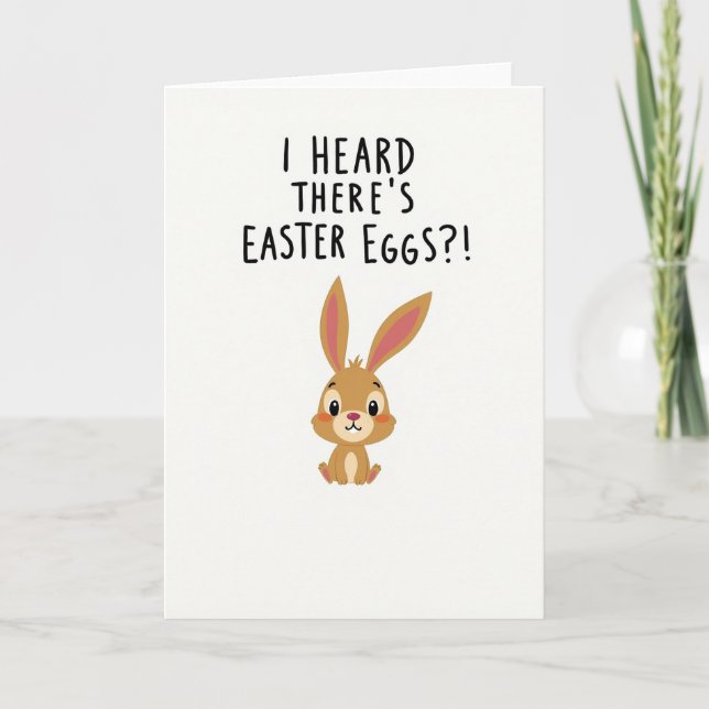 Easter Eggs I Heard Funny Card (Front)