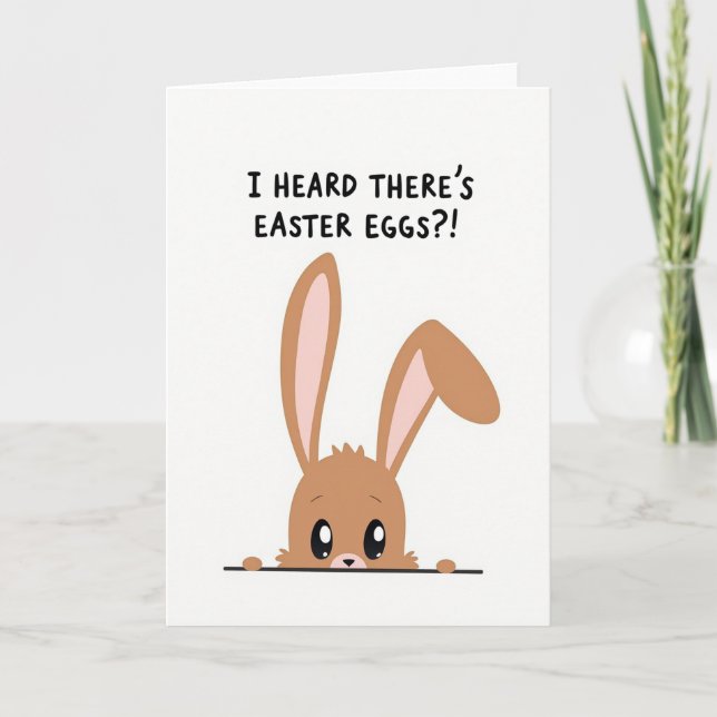 Easter Eggs I Heard Greeting Card (Front)