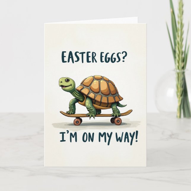 Easter Eggs Im On My Way Card (Front)