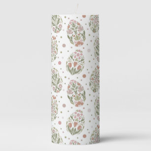 Easter eggs in folk art style pillar candle