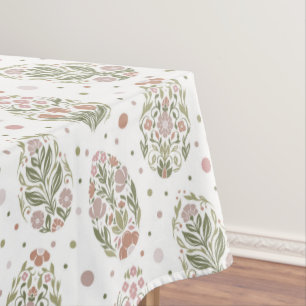Easter eggs in folk art style tablecloth