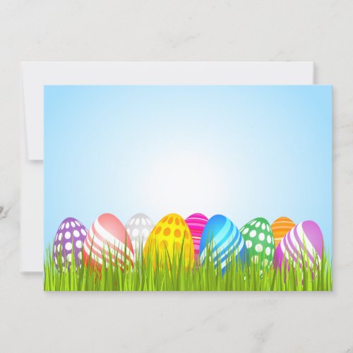 Easter Eggs In Grass Invitations