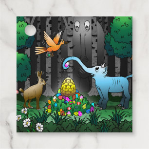 Easter Eggs in The Magical Forest Favor Tags