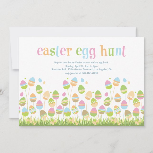 Easter Eggs in the Park Invitation (Front)