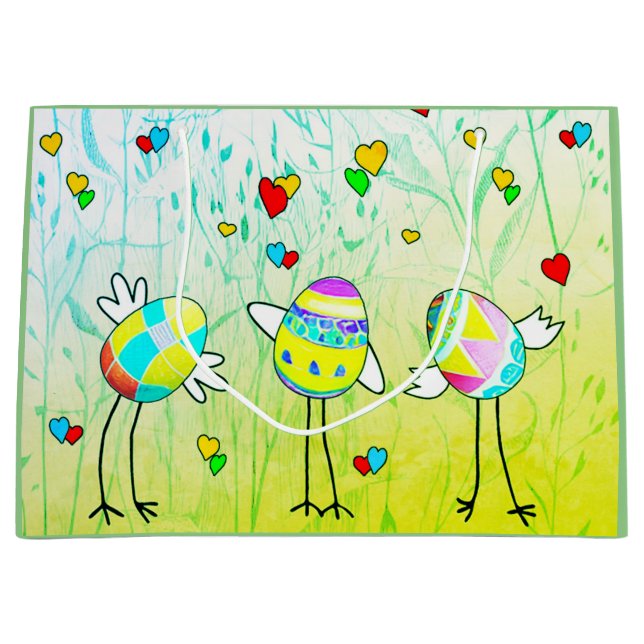 Easter eggs large gift bag (Front)