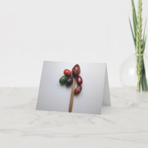 Easter eggs letterpress thank you card