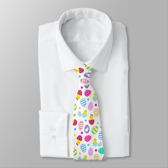 Easter Eggs Neck Tie (Tied)