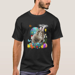 Easter Eggs Norwegian Forest Bunny Cat Gifts Cat D T-Shirt