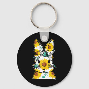  Easter Eggs Nurse Stethoscope Scrub Top Spring Sq Keychain